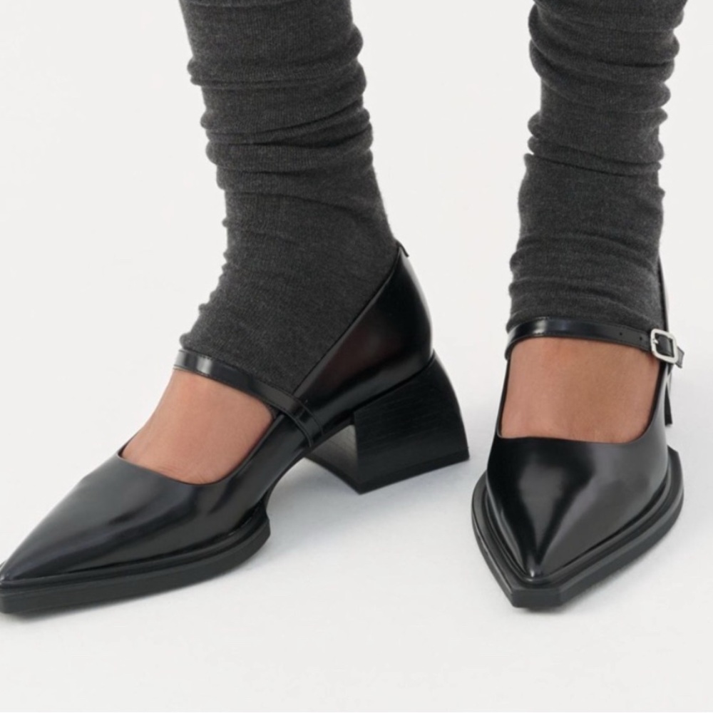 Vagabond Black Mary Jane Flats